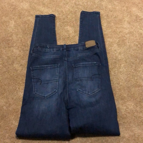AMERICAN EAGLE curvy highest rise dark wash skinny jeans V26 - Picture 8 of 8